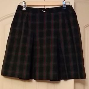 Vintage Pleated Plaid Mini Schoolgirl Skirt
